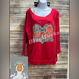 Basketball Mom raw hem shirt